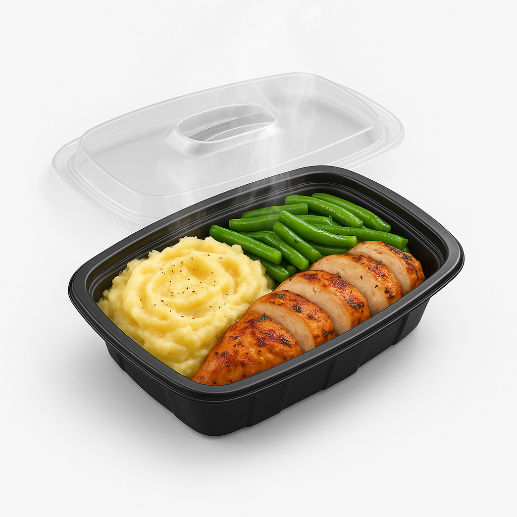 Microwave-Safe Plastic Container with Lid – 500ml - Paketoje