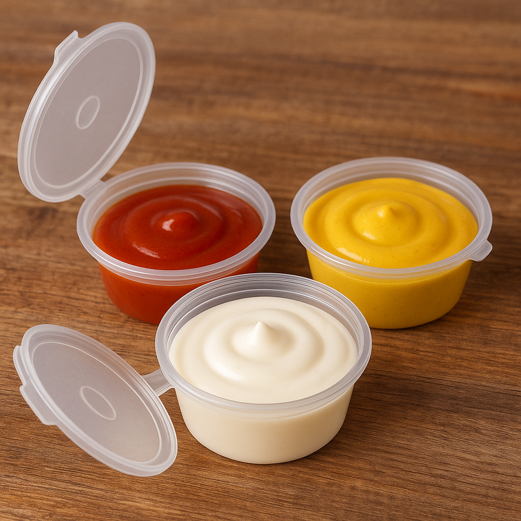 1 OZ (30ml) Sauce Cup with Lid - Paketoje