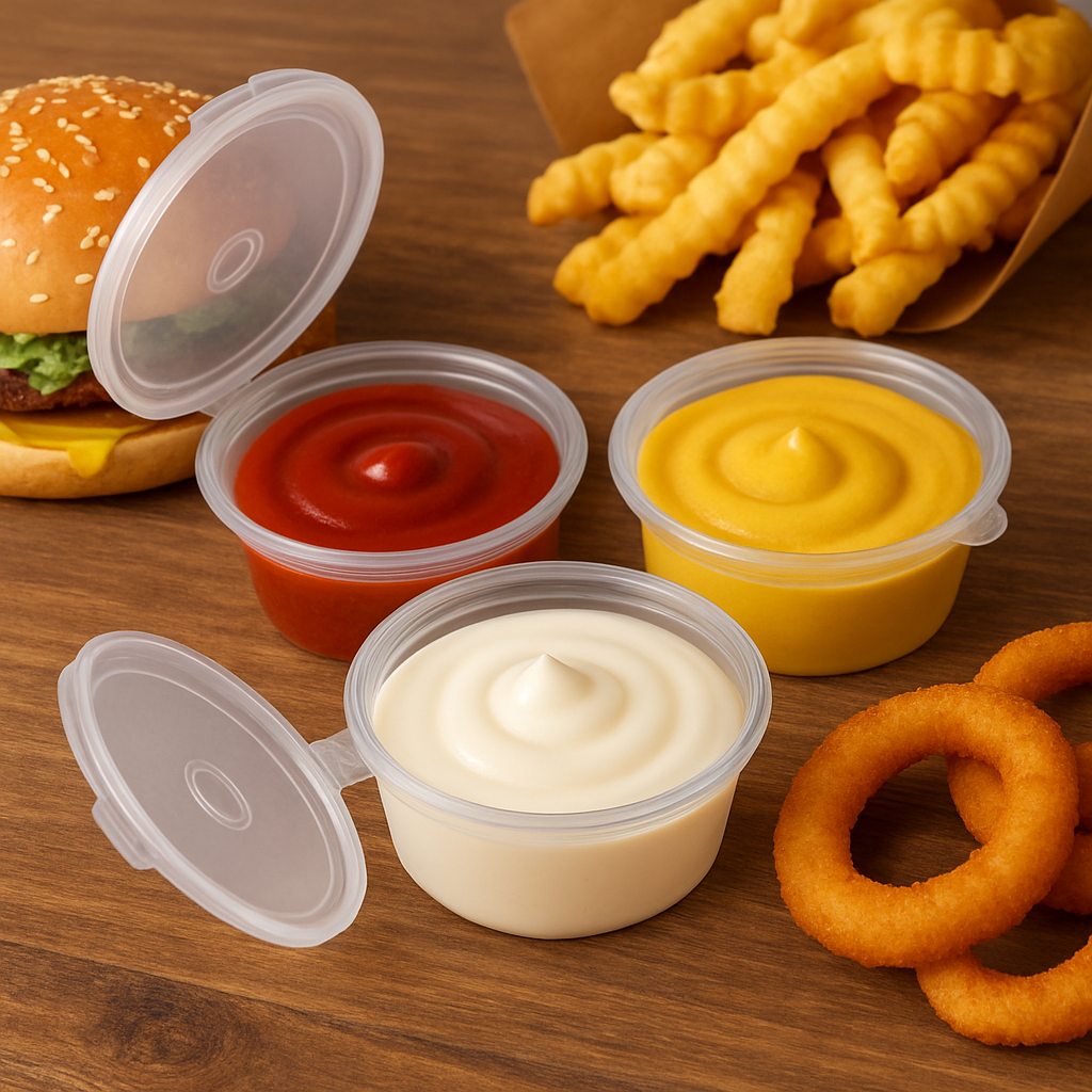 2 OZ (60ml) Sauce Cup with Lid - Paketoje
