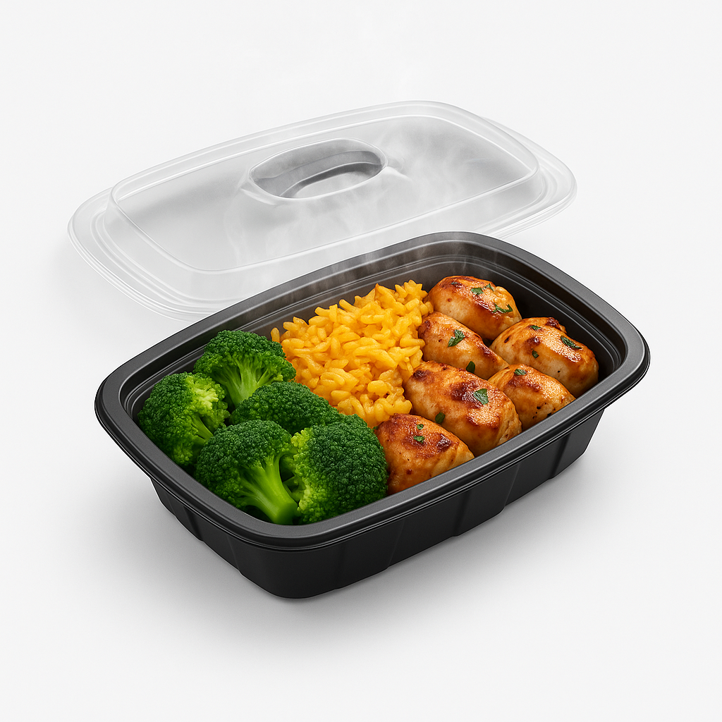 Microwave-Safe Plastic Container with Lid – 500ml - Paketoje