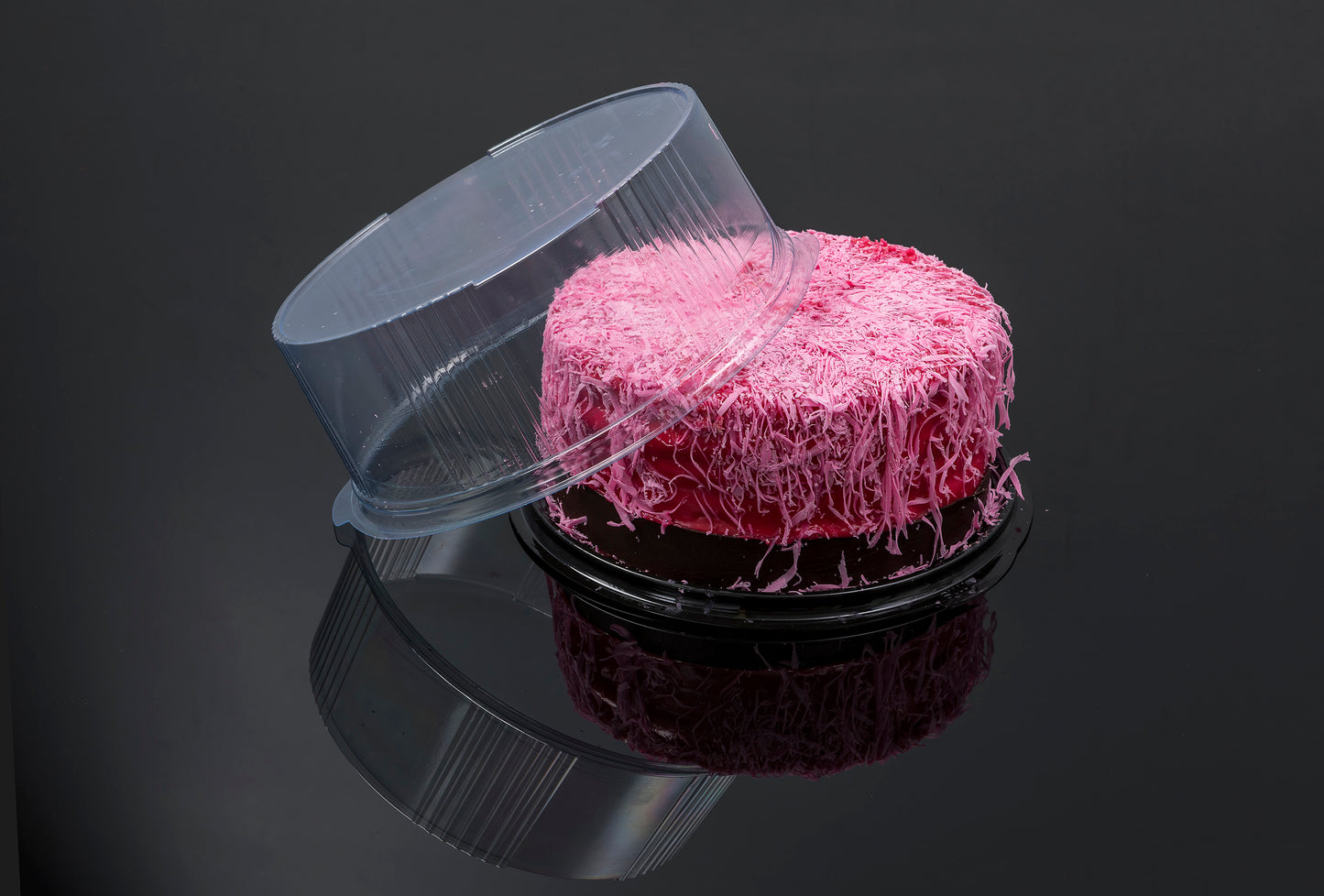 Cake Container with Transparent Dome Lid – 230mm x 85mm - Paketoje