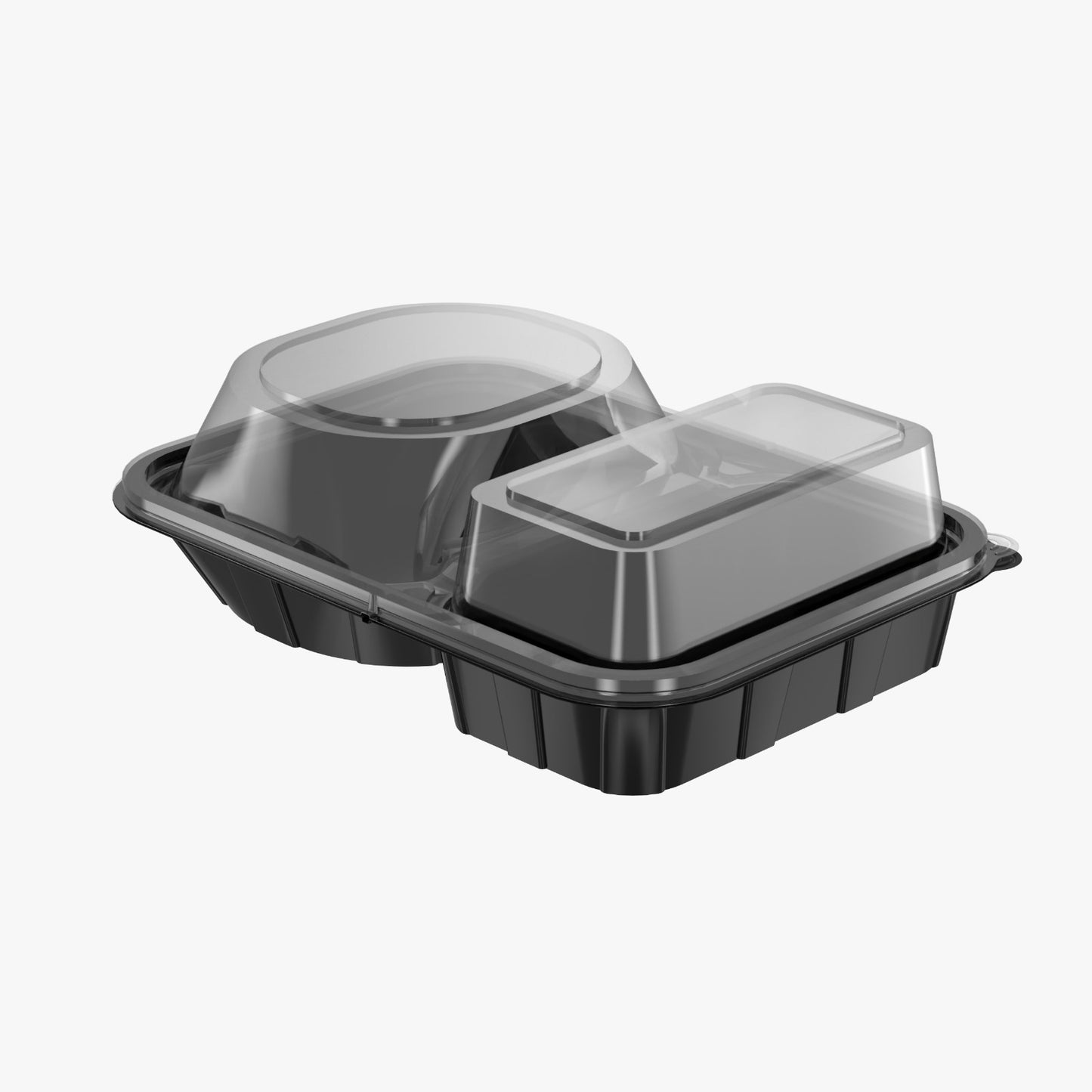 Two-Compartment Plastic Food Container - Paketoje