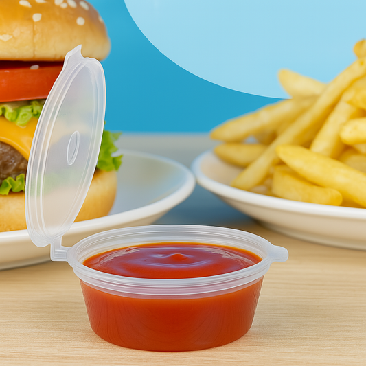 2 OZ (60ml) Sauce Cup with Lid - Paketoje