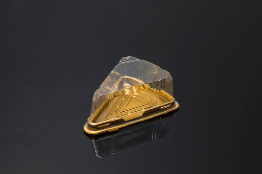 Gold Triangle Cake Slice Boxes - Paketoje