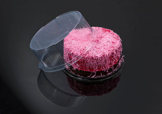 Cake Container with Transparent Dome Lid – 230mm x 85mm - Paketoje