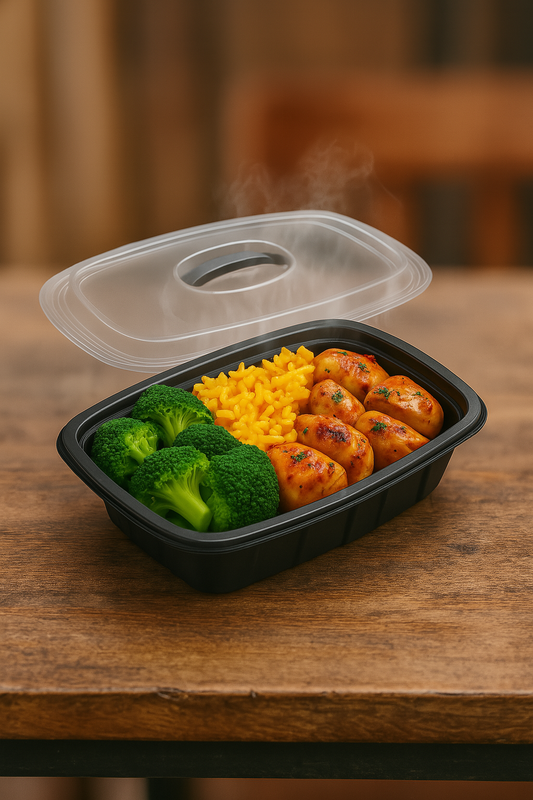 Microwave-Safe Plastic Container with Lid – 500ml - Paketoje
