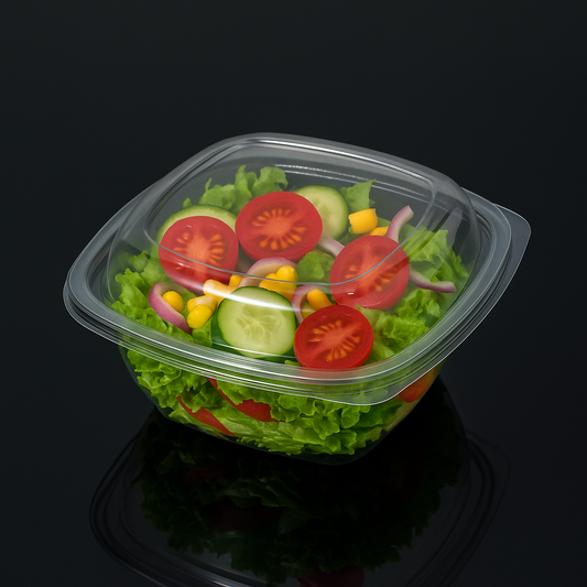 1000ml Square Salad Container – 190x190mm - Paketoje