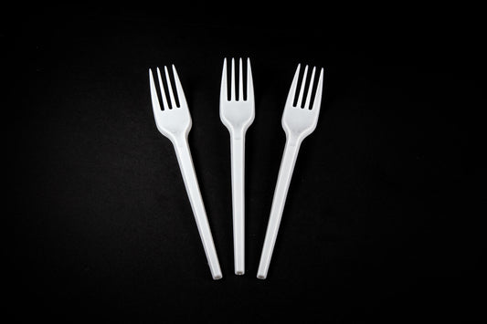 Standard White Plastic Forks – Pack of 100 - Paketoje